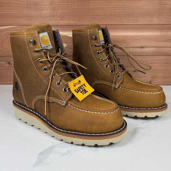 Carhartt Waterproof Moc Toe 6" Wedge Work Boots Brown US Women's 6.5 M NEW - Picture 5 of 15